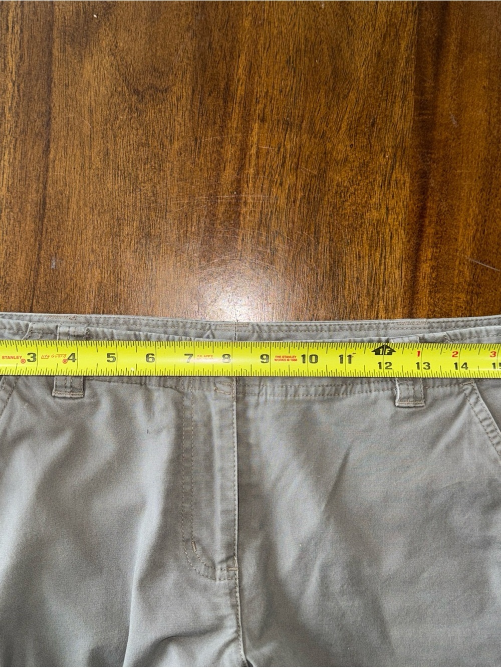 LL Bean Pants Womens 12 Reg Beige Flannel Lined Classic Fit Chino Straight Leg - Picture 10 of 14